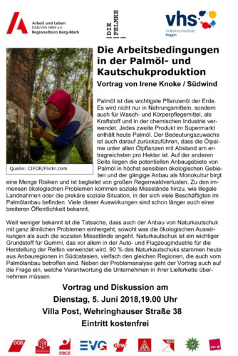 Die Arbeitsbedingungen in der Palmöl- und Kautschukproduktion