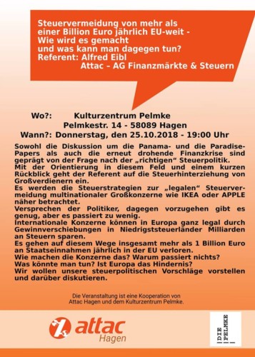 Vortrag: Steuervermeidung in der EU