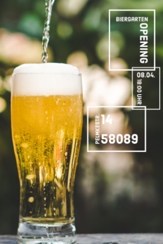 Biergarten Opening verschoben auf den 14.04. – Ein Freigetränk geht auf uns!