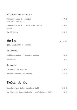 Getränkekarte Seite 4