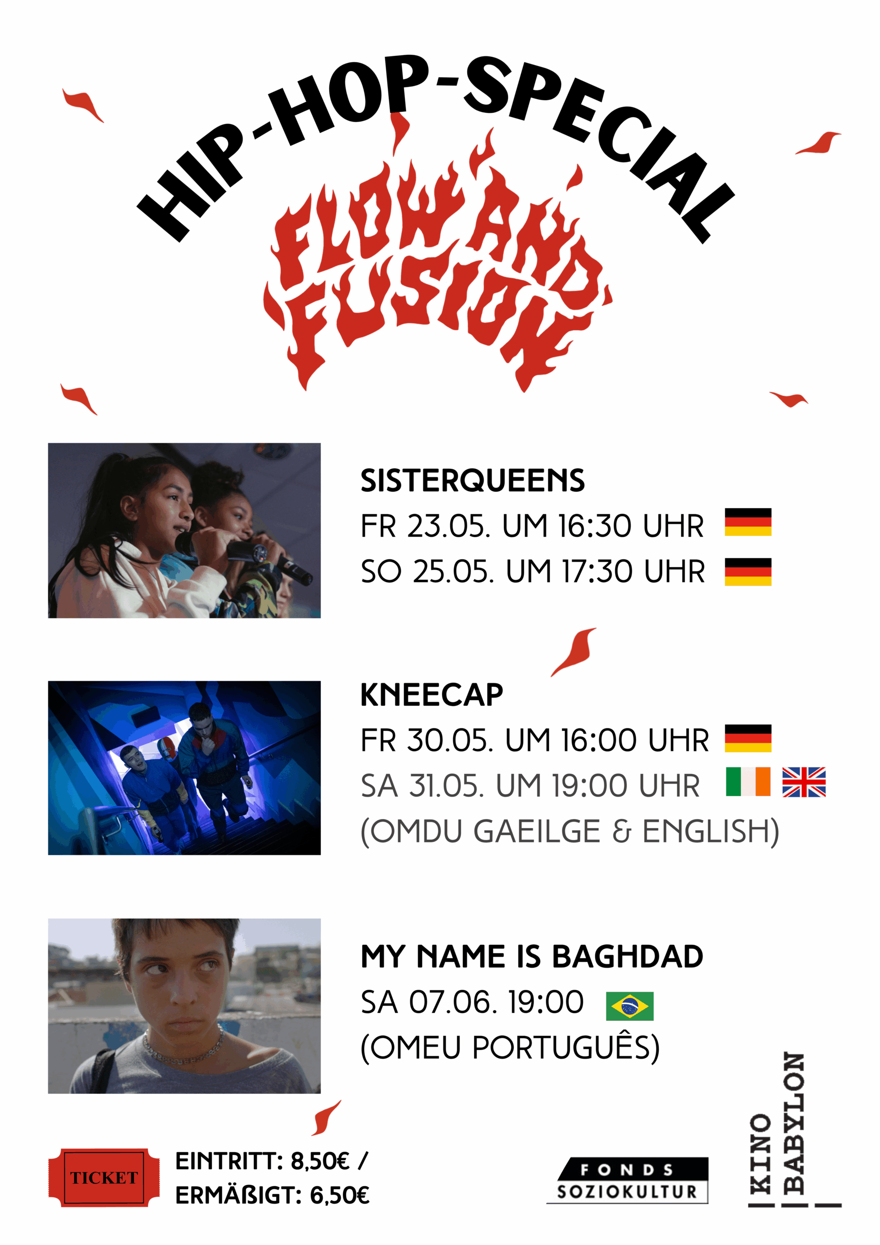 Pink Rosa Retro Feminin Veranstaltung Kino Filmabend Flyer
