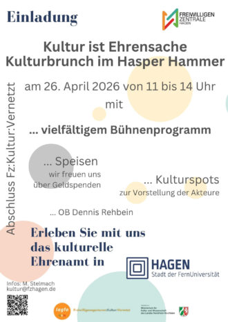 Kultur ist Ehrensache – Kulturbrunch im Hasper Hammer